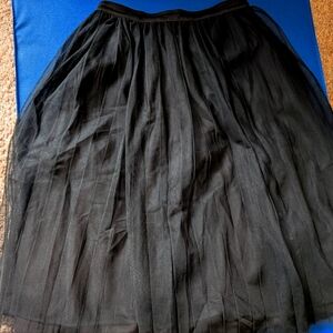 Elegant Black Tulle Skirt